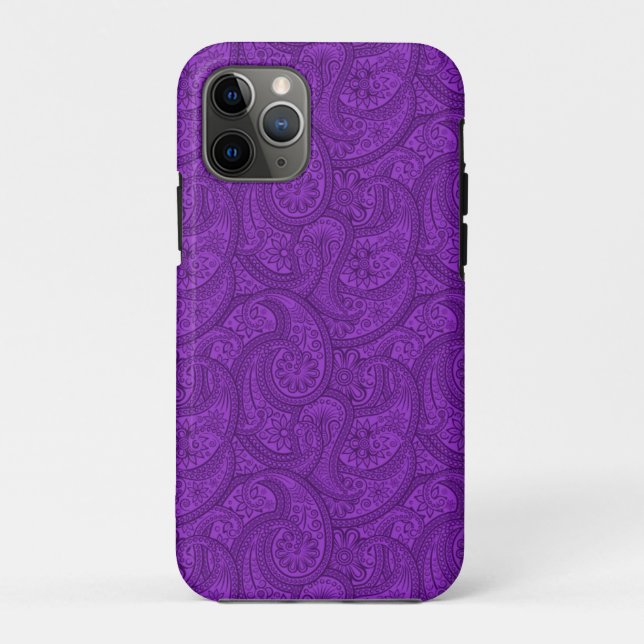 Funda De Case-Mate Para iPhone Purple Paisley (Reverso)