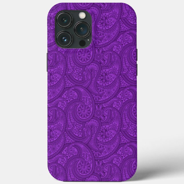 Funda De Case-Mate Para iPhone Purple Paisley (Reverso )
