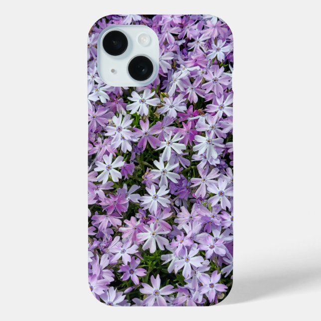Funda De Case-Mate Para iPhone Purple Phlox Garden (Reverso )