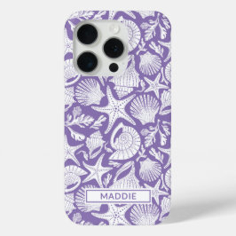 Funda Para iPhone 15 Pro Purple Shells Personalized