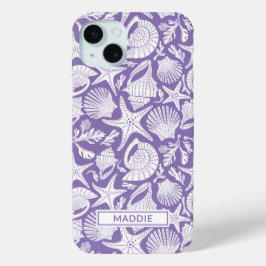 Funda Para iPhone 15 Mini Purple Shells Personalized