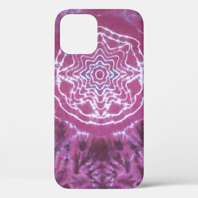 Funda De Case-Mate Para iPhone Purple Stars Tie Dye (Reverso )