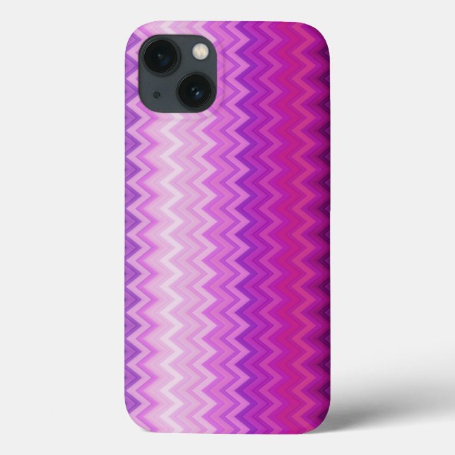 Funda De Case-Mate Para iPhone Purple Vertical Chevron (Reverso)