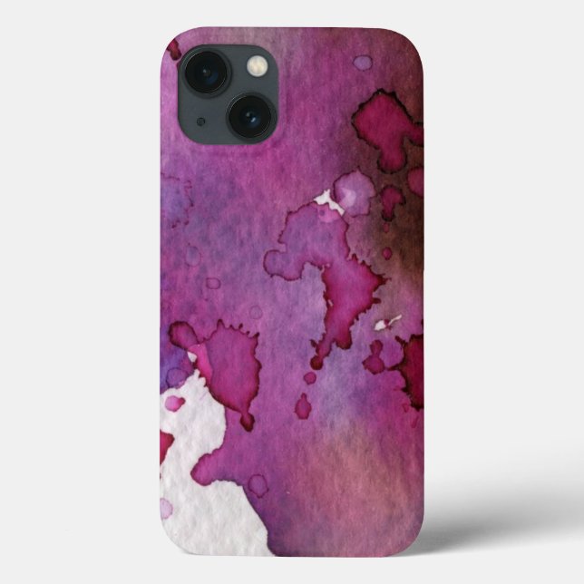 Funda De Case-Mate Para iPhone Purple Watercolor Background (Reverso)