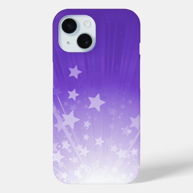 Funda De Case-Mate Para iPhone Purple Y Blanco De Starburst (Reverso )