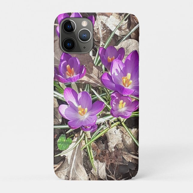 Funda De Case-Mate Para iPhone Púrpura Crocus (Reverso)
