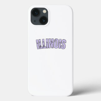 Funda Para iPhone 13 Púrpura de la línea Illinois