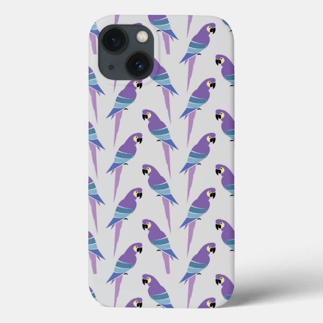 Funda De Case-Mate Para iPhone Púrpura de loros (Reverso)