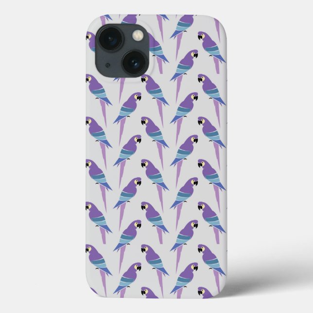 Funda De Case-Mate Para iPhone Púrpura de loros (Reverso)