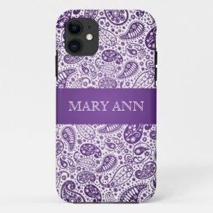 Funda Para iPhone 11 Púrpura elegante del modelo de Paisley