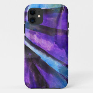 Funda Para iPhone 11 púrpura inconsútil del cubismo, arte abstracto