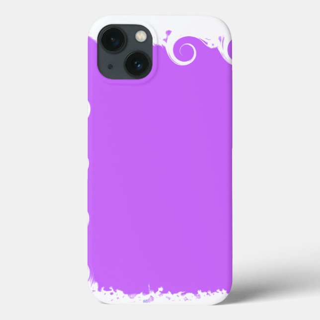 Funda De Case-Mate Para iPhone Púrpura Moderno Swirl Blanco (Reverso)