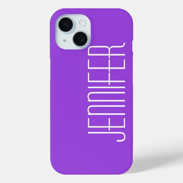 Funda De Case-Mate Para iPhone Púrpura, nombre personalizado (Reverso )