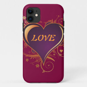 title_seo2 Púrpura Pasión Corazón Valentine Caso PHone