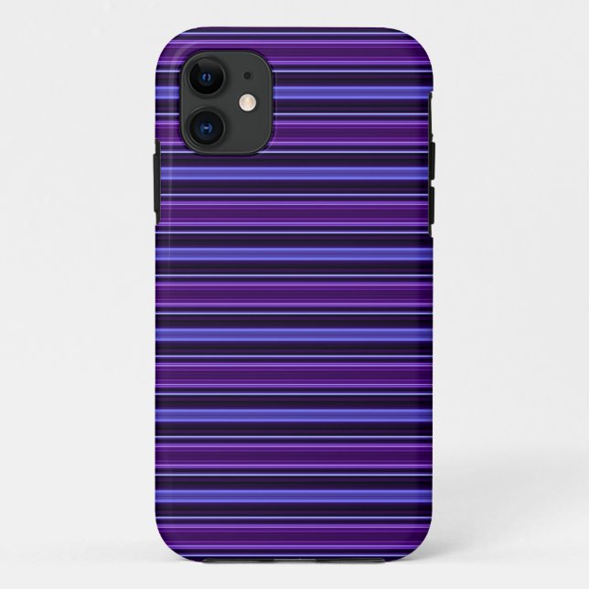 Funda De Case-Mate Para iPhone Púrpura rayada (Reverso)