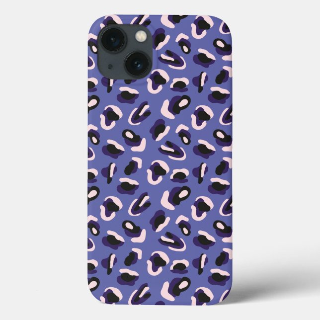 Funda De Case-Mate Para iPhone Púrpura Resumen de la impresión en animales (Reverso)
