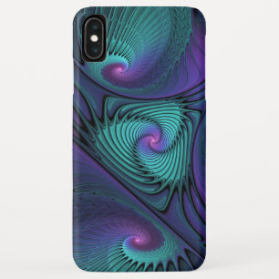 Funda Para iPhone XS Max Púrpura se encuentra con el arte abstracto fractal