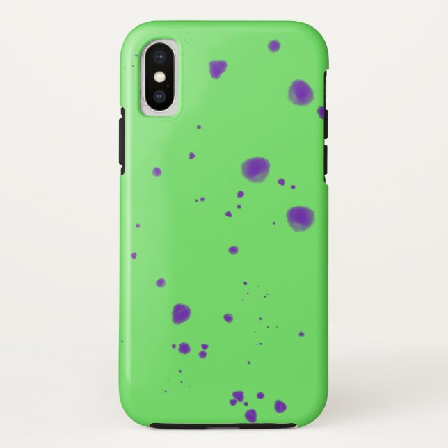 Funda De Case-Mate Para iPhone Púrpura verde neón (Reverso)