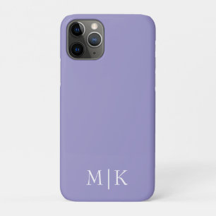 Funda Para iPhone 11 Pro Púrpura y blanco Monograma moderno