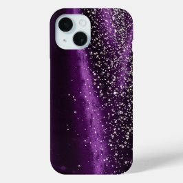 Funda Para iPhone 15 Púrpura y diamantes - Impresionante