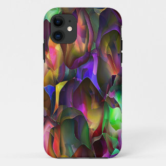 Funda Para iPhone 11 Púrpura y floral abstractos por la estrella de
