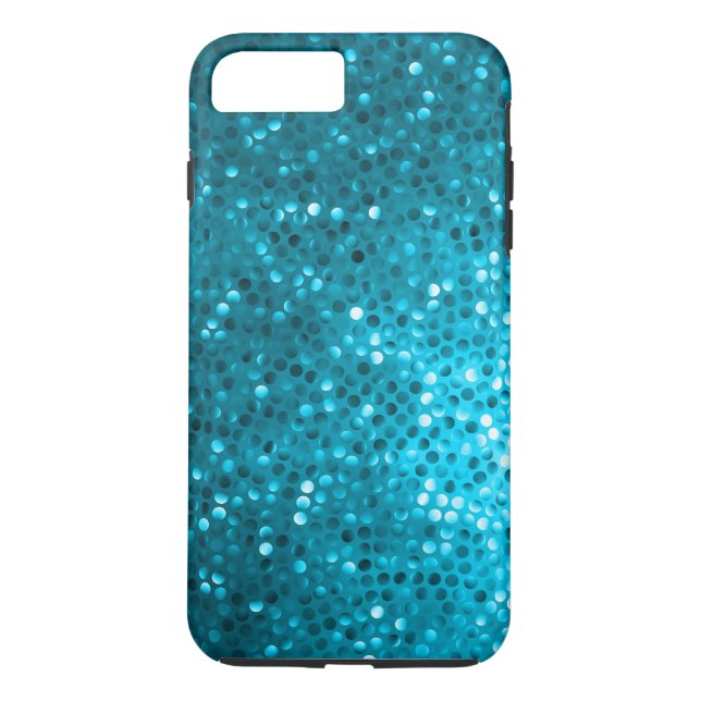 Funda De Case-Mate Para iPhone Purpurina azul y espárragos (Reverso)