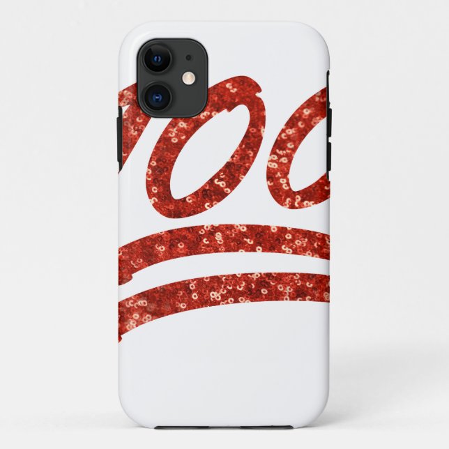 Funda De Case-Mate Para iPhone purpurina ciento emoji (Reverso)