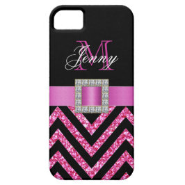 FUNDA PARA iPhone 11 PURPURINA DE CHEVRON NEGRO PINO CALIENTE
