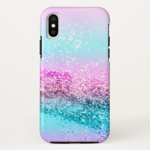 Funda Para iPhone X Purpurina de Chicas unicornios #16