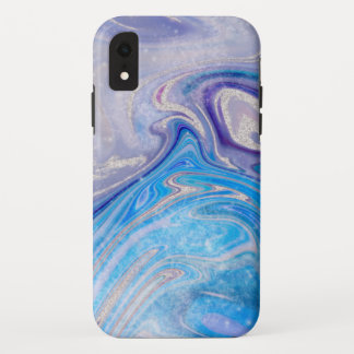 Funda Para iPhone XR purpurina de color azul claro azul claro