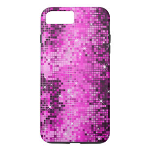 Funda Para iPhone 8 Plus/7 Plus Purpurina de disco rosado y espárragos