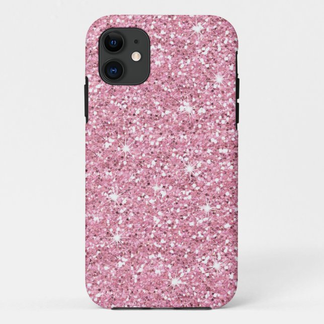 Funda De Case-Mate Para iPhone Purpurina de Glitzy Bubblegum (Reverso)