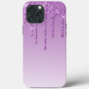 Funda Para iPhone 13 Pro Max Purpurina de goteo morado de lavanda