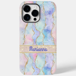 Funda Para iPhone 14 Pro Max De Case-Mate Purpurina de imitación de color verde rosa púrpura