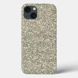 Funda Para iPhone 13 Purpurina de imitación de Silver Faux