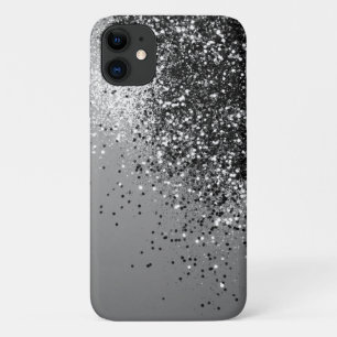 Funda Para iPhone 11 Purpurina de la dama gris plateada #1 #brillante