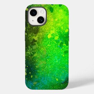 Funda Para iPhone 14 De Case-Mate Purpurina de la Selva Verde Lime Funda duro para i
