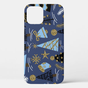 Funda Para iPhone 12 Purpurina de navidades: Patrón de época
