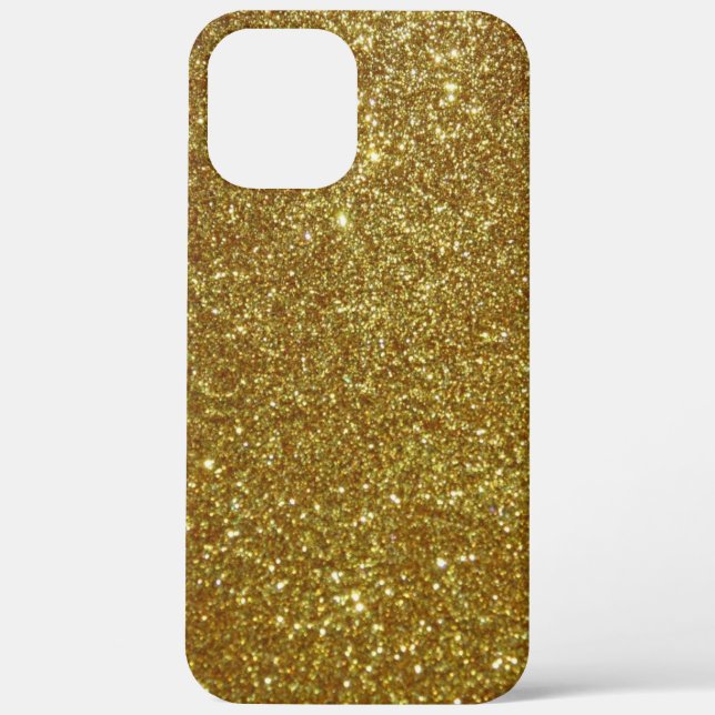 Funda De Case-Mate Para iPhone Purpurina de oro (Reverso )