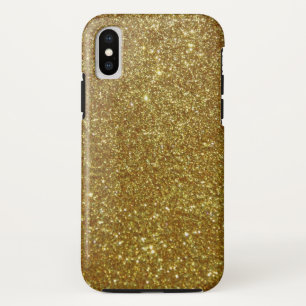 Funda Para iPhone XS Purpurina de oro