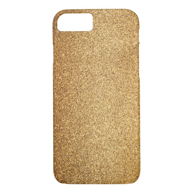 Funda De Case-Mate Para iPhone Purpurina de oro elegante (Reverso)