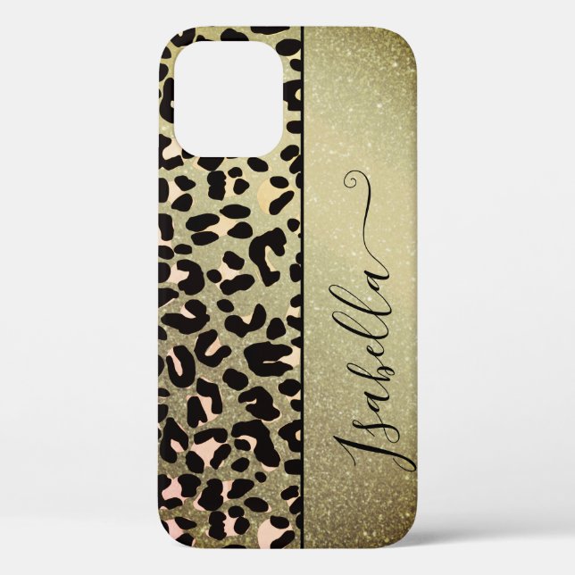 Funda De Case-Mate Para iPhone Purpurina de oro elegante Personalizado de impresi (Reverso )