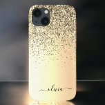 Funda Para iPhone 11 Purpurina de oro Monograma Metalizado Nombre de Gl<br><div class="desc">El Relieve metalizado Gold Faux, la espuma metálica y el Purpurina de goteo se cepillaron el nombre Metalizado del monograma y el teléfono inicial. Esto hace que el dulce perfecto cumpleaños 16, boda, ducha de novia, aniversario, ducha de bebé o fiesta de soltera sea regalo para alguien que ama el...</div>