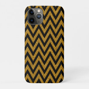Funda Para iPhone 11 Pro Purpurina de oro negro para su plato premium simpl