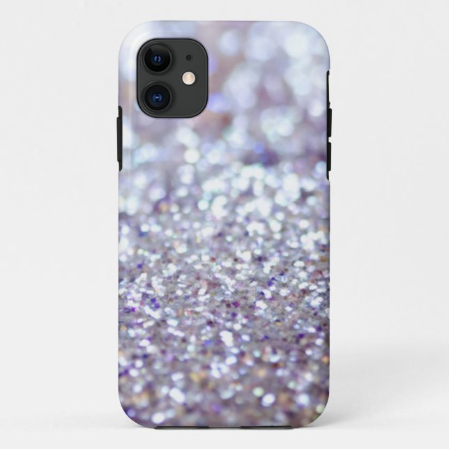 Funda De Case-Mate Para iPhone Purpurina de plata (Reverso)
