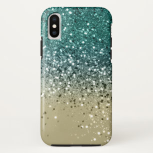 Funda Para iPhone X Purpurina de playa de toros limoneros #1
