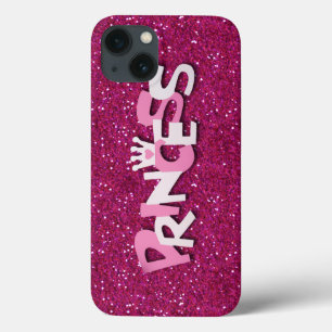 Funda Para iPhone 13 Purpurina de princesas rosadas chisporrosas