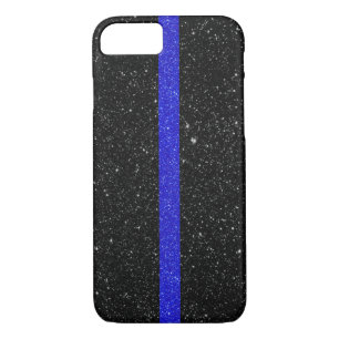 Funda Para iPhone 8/7 Purpurina delgado de la línea azul