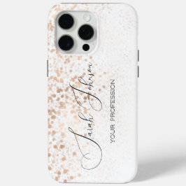 Funda Para iPhone 15 Pro Max Purpurina Dorada Personalizada