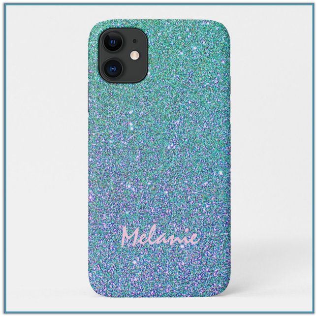 Funda De Case-Mate Para iPhone Purpurina Glam Blue Green y Purple (Subido por el creador)